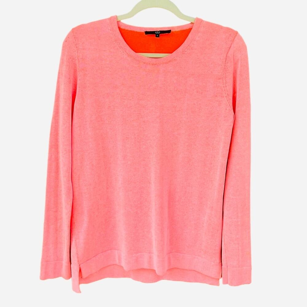 Tibi New York Knit Pullover Sweater Top Coral S